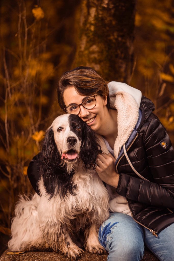 ritratto ragazza con cane ricordi fotografo cani milano monza