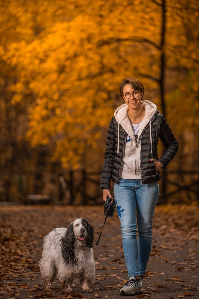servizio fotografico cani parco monza autunno